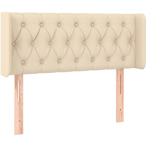  Uzglavlje s u&amp;scaron;ima krem 103x16x78/88 cm od tkanine Slike