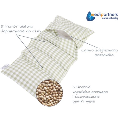Medi Partners Thermophor with cherry seeds, large 20x60 – 5 chambers – Grid Cene