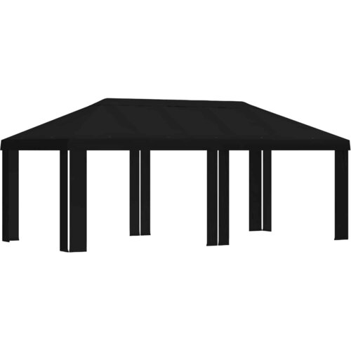 vidaXL Pokrov za gazebo 6 x 3 m Črna Poliester 190, (5000218996) Cene