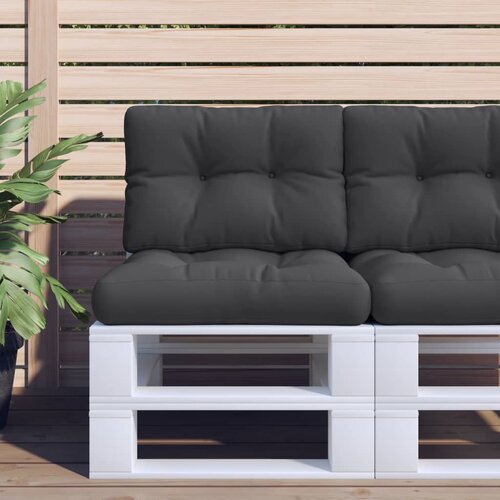 VidaXL Jastuk za palete crni 50 x 40 x 12 cm od tkanine Slike