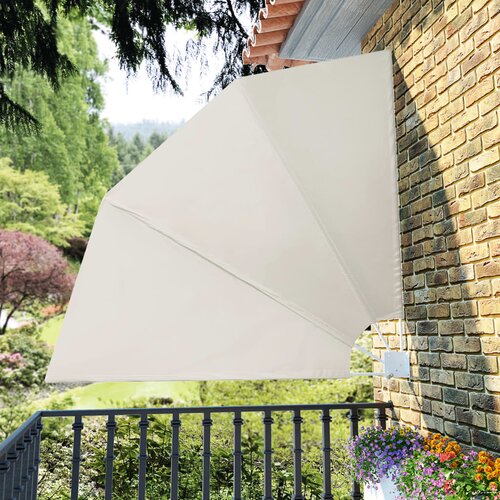 VidaXL sklopiva bočna tenda krem 210 x 210 cm Slike