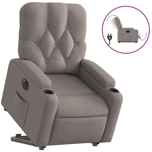 Maison Chic Električni naslanjač - Relax naslanjač s funkcijo vstajanja taupe blago, (22062355) Cene