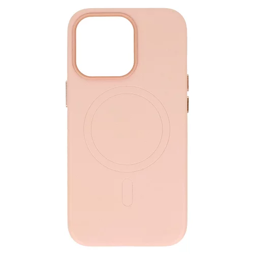 Onasi usnjen silikonski ovitek MagSafe za iPhone 14 - roza
