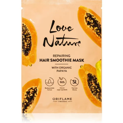 Oriflame Love Nature Organic Papaya regeneracijska maska za lase 30 ml