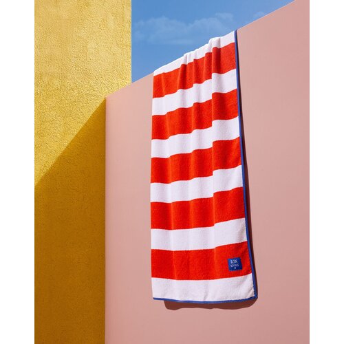 Madame coco Pe&scaron;kir za plažu Biasse, Pamučni, 70x150cm, Crveno-beli Cene