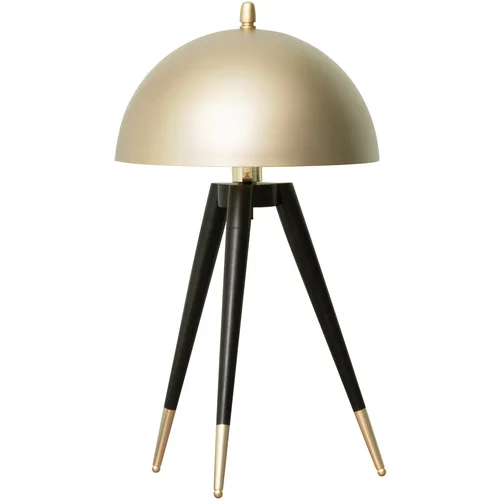 HOMCOM Namizna in nočna svetilka s stativom in kupolastim senčnikom, namizna svetilka z vtičnico E27 za dnevno sobo in spalnico, črna in zlata, (20708515)