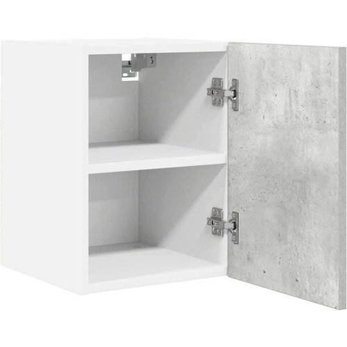 VidaXL viseći ormarić riga 2 pcs beton siva i bijela 30 x 31 x 40 cm Slike