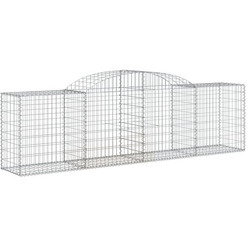 vidaXL Obokana gabionska košara 300x50x80/100 cm pocinkano železo, (20758052) Cene