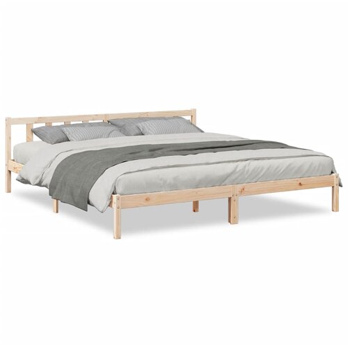 Maison Chic Daljši Posteljni okvir - Dvoposteljna postelja - Zakonska postelja brez vzmetnice 180x210 cm trdna borovina, (21694992) Cene
