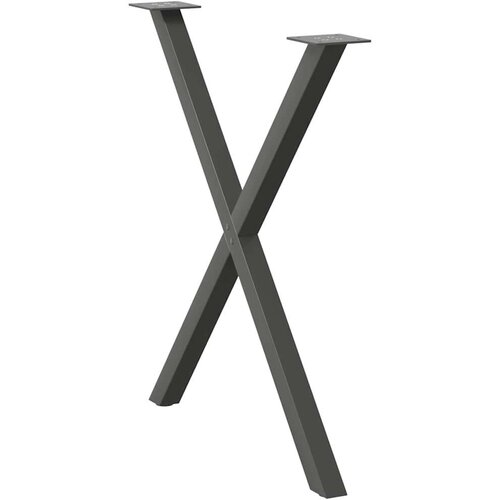 VidaXL Noge blagovaonski stol X-oblika 2 kom 80x(72-73) cm čelik Slike