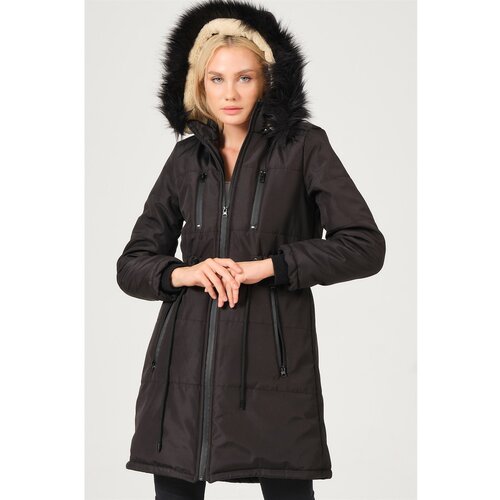 Dewberry Z6762 LADIES COAT-BLACK Slike