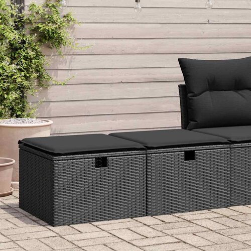  2-dijelni set vrtnih sofa s jastucima crni od poliratana bagrem Cene