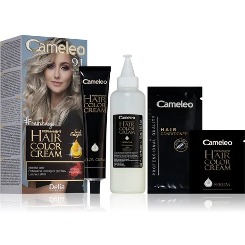 Delia Cosmetics Cameleo Omega permanentna barva za lase odtenek 9.1 Ultimate Ash Blonde