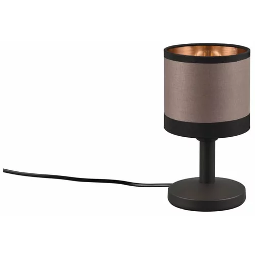 Tri O Crna/smeđa stolna lampa (visina 22 cm) Davos –
