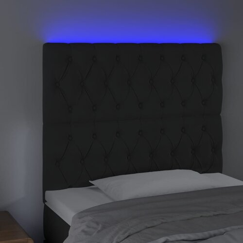  LED uzglavlje crno 100x7x118/128 cm bar&amp;scaron;unasto Slike
