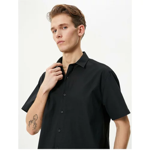 Koton Summer Shirt Short Sleeve Classic Collar Buttoned