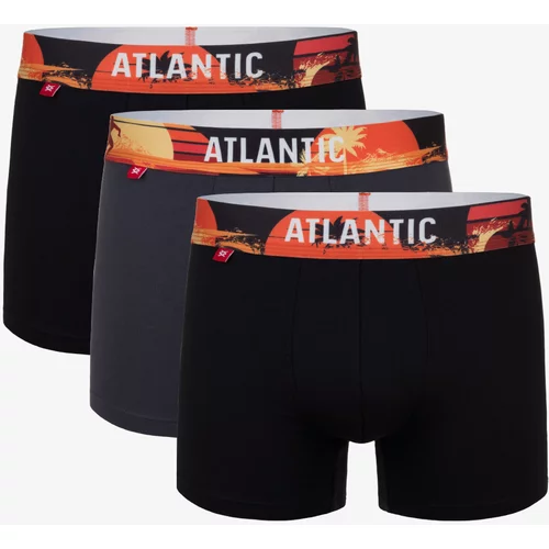 Atlantic Men's Sport Boxers 3Pack - grey/black
