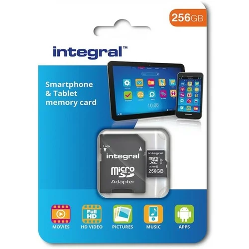 Integral spominska kartica z SD adapterjem 256GB (INMSDX256G10-90SPTAB)