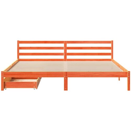 VidaXL Okvir kreveta bez madraca vo&amp;scaron;tano smeđi 200x200 cm od borovine Slike