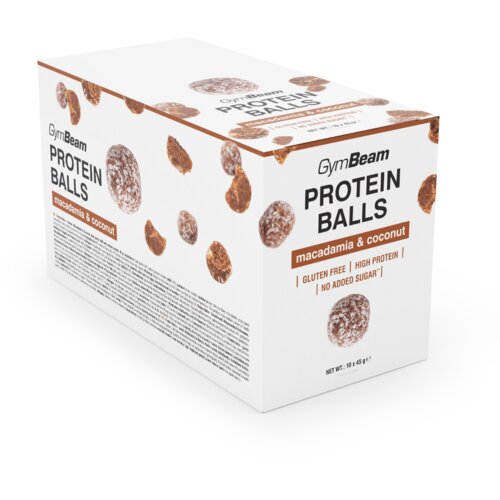 GymBeam Protein Balls 10 x 45 g macadamia & coconut Slike