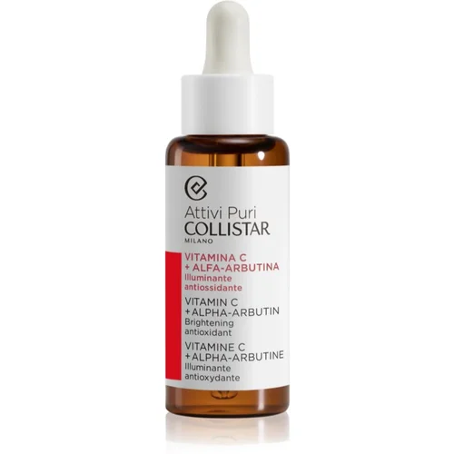 Collistar Attivi Puri Vitamin C + Alfa-Arbutina posvetlitveni serum za obraz z vitaminom C 50 ml