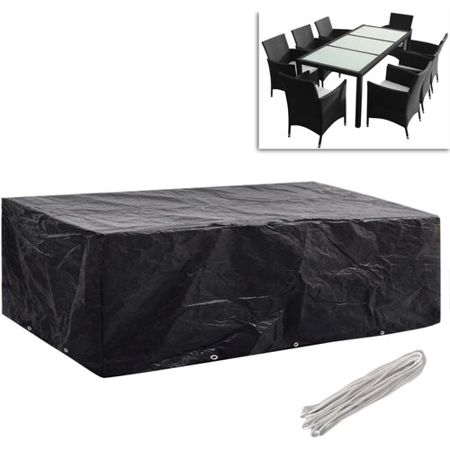 Maison Chic Prevleka za zunanjo pohi&amp;scaron;tvo - Pokrivalo za vrtno pohi&amp;scaron;tvo 2 kosa z 10 obročki 300x140 cm, (21795703) Slike
