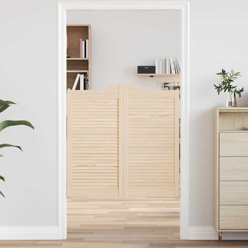 vidaXL Swing Doors Louvred Design 2 para masivni les borovega lesa Cene