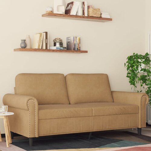 vidaXL Kavč dvosed rjav 140 cm žamet Cene