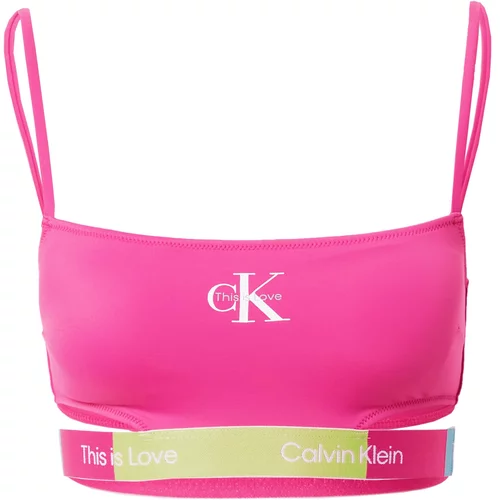 Calvin Klein Swimwear Bikini zgornji del voda / jabolko / pitaja / bela