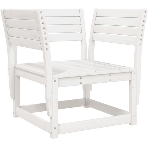 Maison Chic Vrtni Stoli - Stol za vrt bela trdna borovina JS640, (21877975) Slike