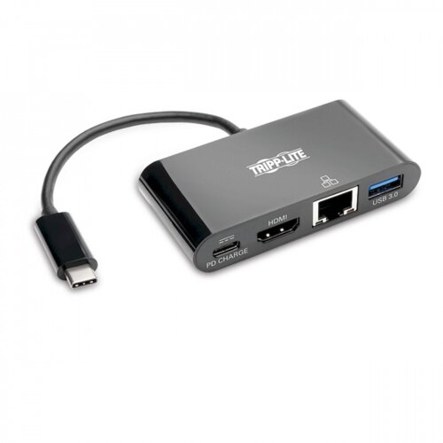 TRIPP LITE U444-06N-H4GUBC priključna postaja in replikator porta za prenosni računalnik USB 3.2 Gen 2 (3.1 Gen 2) Type-C Črna Slike