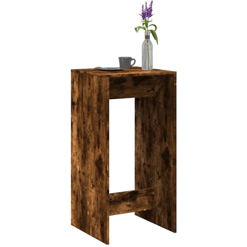vidaXL Barska miza dimljeni hrast 51x50x103,5 cm inženirski les Cene
