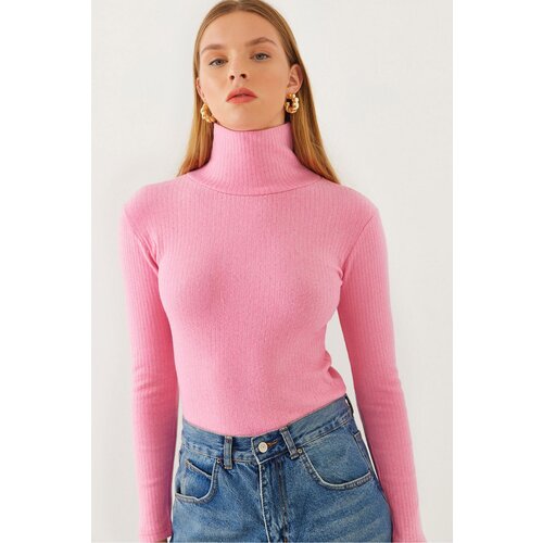 Bianco Lucci Women's Turtleneck Report Basic Blouse 0009 Slike