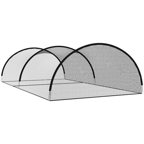  Mreža za kavez za bejzbol crna 900x400x250 cm od poliestera Slike