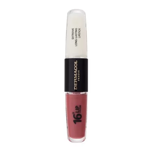 Dermacol 16H Lip Colour Extreme Long-Lasting Lipstick dugotrajni ruž i sjajilo za usne 2 u 1 8 ml Nijansa 12