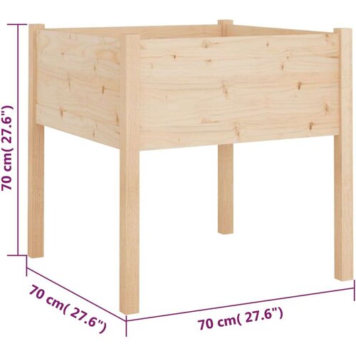 VidaXL Vrtna sadilica 70 x 70 x 70 cm od masivne borovine Slike