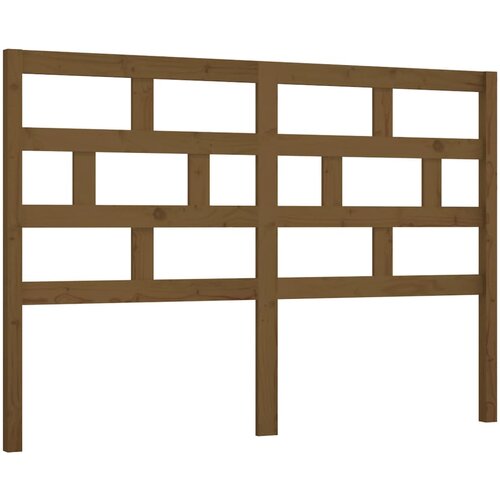 Maison Chic posteljno vzglavje - vzglavna omarica - nočna omarica medeno rjavo 146x4x100 cm trdna borovina, (21707264) Cene