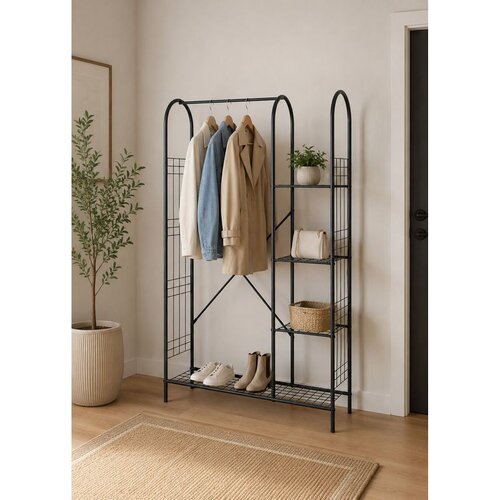 Hanah home stalak za odeću Vento, 105 cm, crni Slike