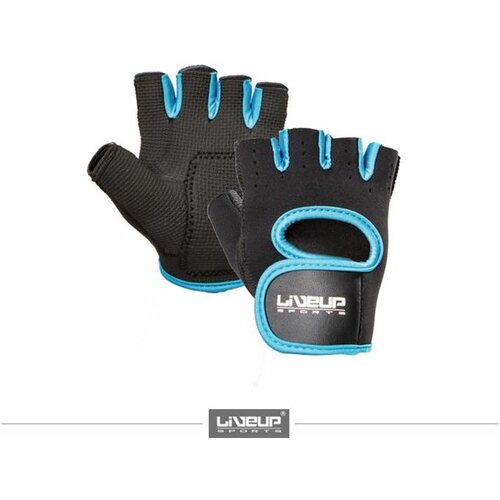 Liveup rukavice za fitnes i teretanu crno - plava - L/XL - LS3077XL Slike