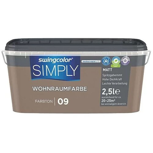 SWINGCOLOR NOTRANJA DISPERZIJSKA BARVA SIMPLY ŠT.09 (2,5 l, rjava) Cene