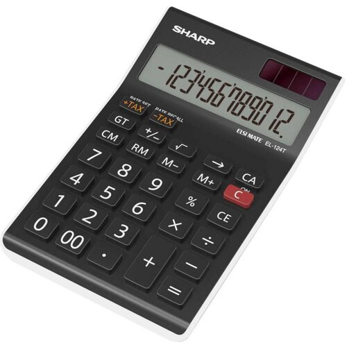 Sharp Namizna kalkulator EL-124 TWH z LCD zaslonom 12 &amp;scaron;tevilk, (5000554564) Slike