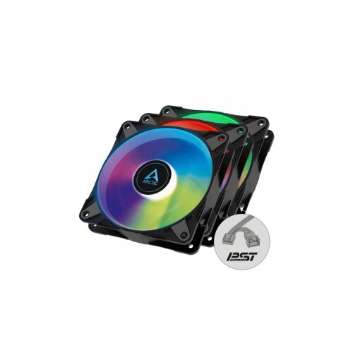 Arctic P12 PWM PST A-RGB 3xBlack,Semi-passive 120 mm Fandigital A-RGB Slike