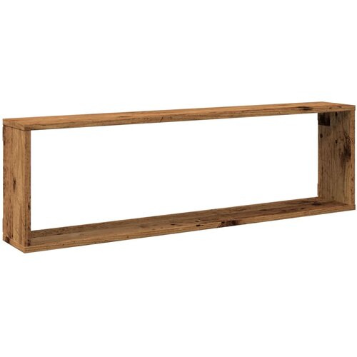  Kockaste zidne police 4 kom boja staro drvo 100x15x30 cm drvene Slike
