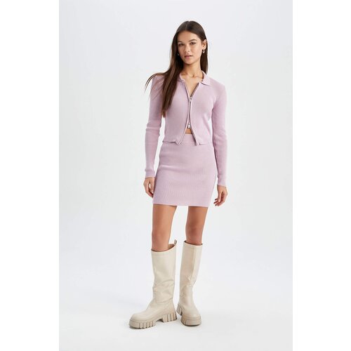 Defacto Coool Slim Fit Knitwear Mini Skirt Slike