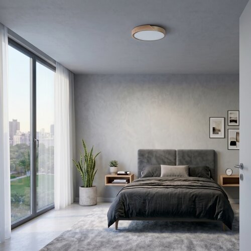 Brilagi LED plafonsko svetlo PILANA LED/24W/230V hrast/zlatna prečnik 30 cm Slike
