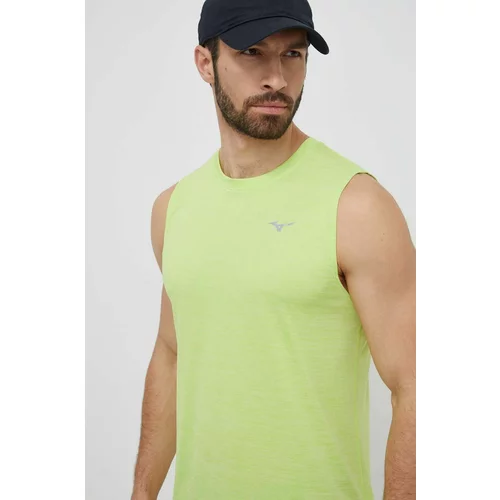 Mizuno Kratka majica za tek Impulse Core zelena barva, J2GAB011