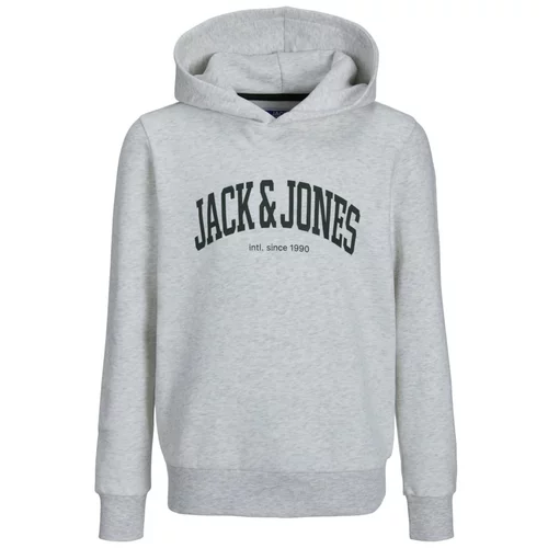 Jack & Jones Majica pegasto siva / črna