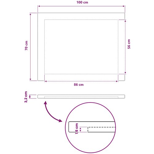  Pravokutni stolni vrh 100 x 70 x 3,2 cm Pravokutni Slike
