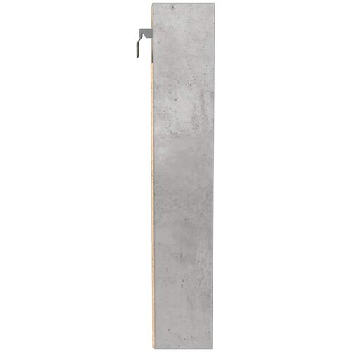  Vitrina siva boja betona 100x8,5x50 cm konstruirano drvo Slike