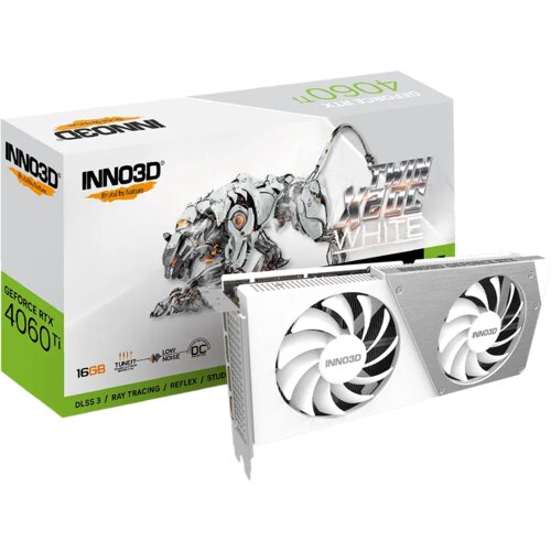  Video Card GeForce RTX 4060 Ti Twin X2 OC WHITE 16GB GDDR6 128-bit 2595 18Gbps 3xDP+HDMI Dual Slot Cene